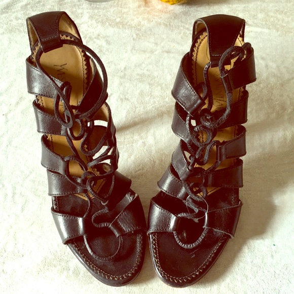 Saint Laurent Shoes - SOLD • YSL Rive Gauche Gladiator Heels sz 9 •